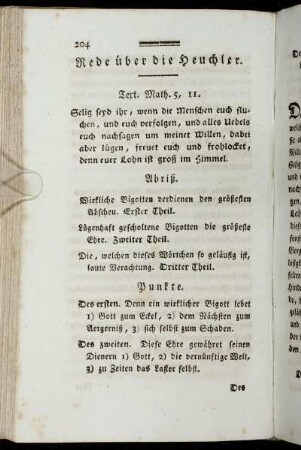 Rede über die Heuchler.