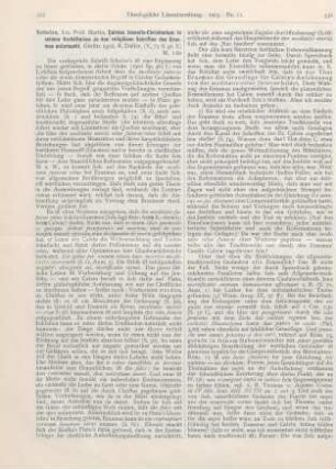 335-338 [Rezension] Schulze, Martin, Calvins Jenseits-Christentum in seinem Verhältnisse zu den religiösen Schriften des Erasmus untersucht