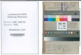 Entnazifizierung Karl Boeddicker , geb. 23.12.1904 (Angestellter)
