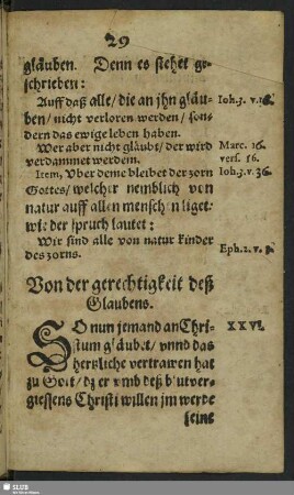 Von der gerechtigkeit des Glaubens
