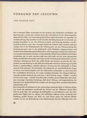 Formung der Leuchten