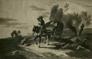 Müller, Friedrich, Bollerkarren mit Heu
