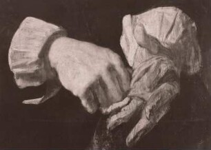 Bildnis eines Herrn, der sich die Handschuhe anzieht