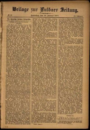 Zweite Ausgabe vom Samstag, den 23. Januar 1897.