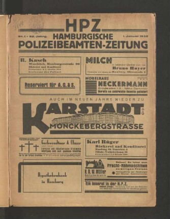 Nr. 1 * 22. Jahrg. 1. Januar 1932