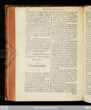 Thesis Vicesima Octava, De Providentia Dei.