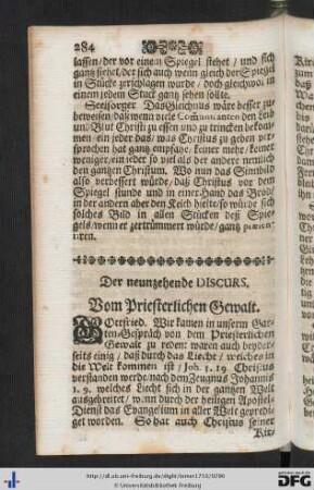 Der neunzehende Discurs.