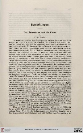 Das Ästhetische und die Kunst