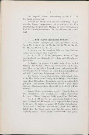 I. Pathologisch-anatomische Befunde.