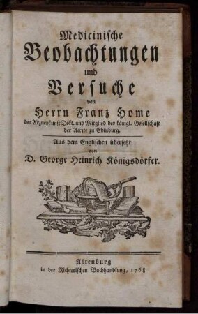Medicinische Beobachtungen und Versuche