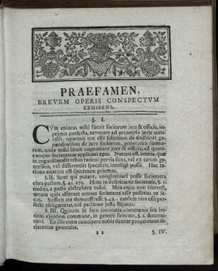 Praefamen, brevem operis conspectum exhibens.