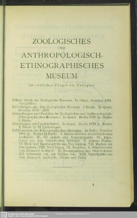 Zoologisches Und Anthropologisch-Ethnographisches Museum im südlichen Flügel des Zwingers
