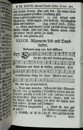 XXXVIII. Allgemeine Lob- und Danck-Lieder