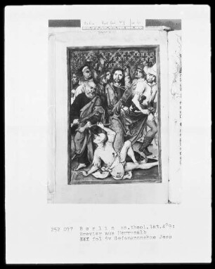 Gebetbuch — Folge von Passionsszenen nach Stichen Schongauers — Gefangennahme Jesu, Folio 9verso