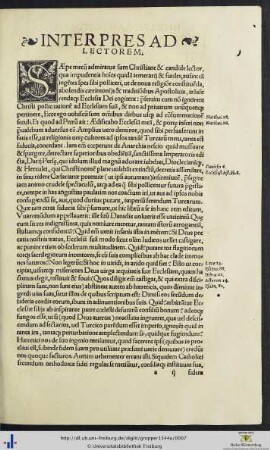 Interpres Ad Lectorem