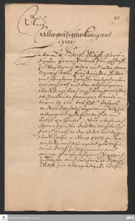 Brief von Paul Anton, Heinrich von Bode, August Hermann Francke und Johann Peter von Ludewig an Friedrich Wilhelm I., König in Preußen.