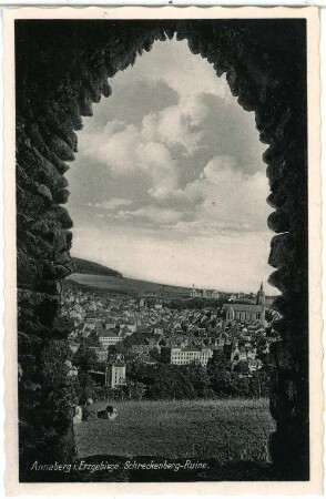 Annaberg : Annaberg. Blick von der Schreckenberg-Ruine auf Annaberg