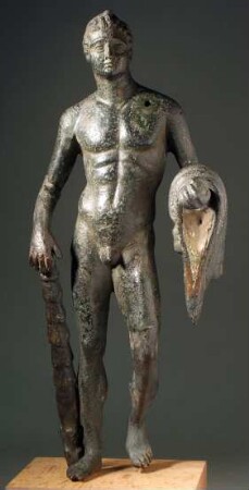 Hellenistische Statuette des jugendlichen Herakles mit Siegerbinde