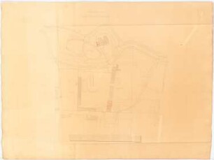 Rittergut Weidenhof, Breslau Anbau Schloss und neuer Pferdestall: Lageplan mit Anbau und neuem Pferdestall