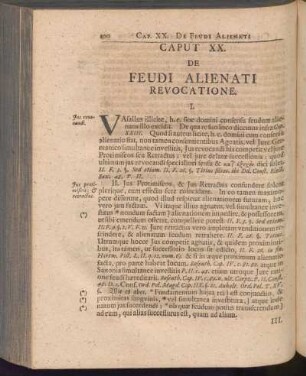 Caput XX. De Feudi Alienati Revocatione