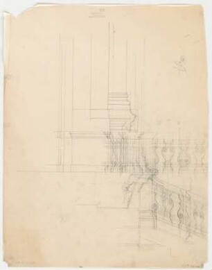 Thiersch, Friedrich von; München; Justizpalast - Treppenhaus mit Balustraden (Teilansicht)