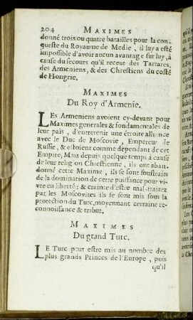 Maximes Du grand Turc.