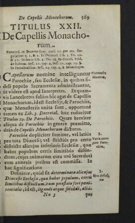 Titulus XXII. de Capellis Monachorum.