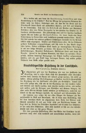 Staatsbürgerliche Erziehung in der Landschule