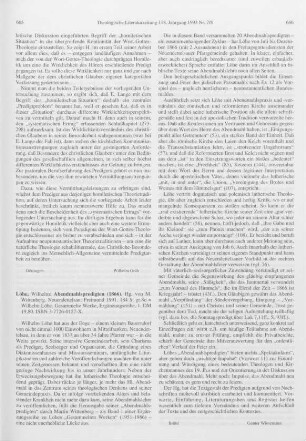 665-666 [Rezension] Löhe, Wilhelm, Abendmahlspredigten (1866)