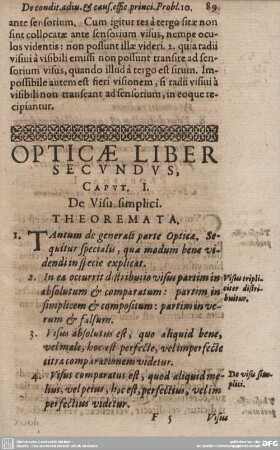 CAPUT I. De Visu simplici.