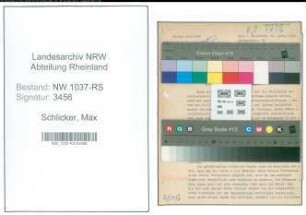 Entnazifizierung Max Schlicker , geb. 18.12.1892 (Steueramtmann)