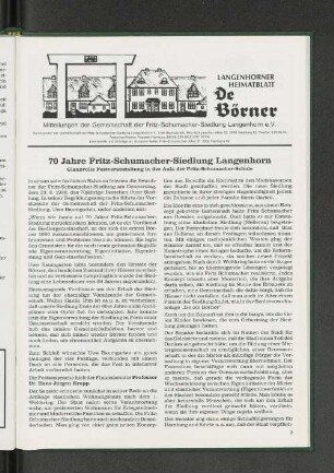 70 Jahre Fritz-Schumacher-Siedlung Langenhorn