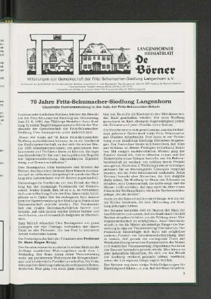 70 Jahre Fritz-Schumacher-Siedlung Langenhorn