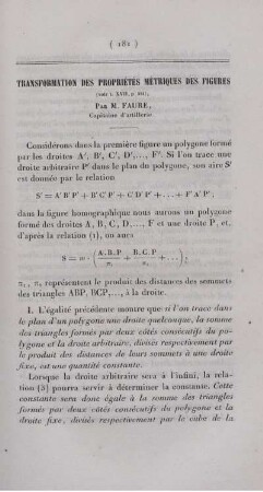 Transformation des propriétés métriques des figures.