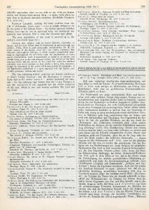228-229 [Rezension] Affemann, Rudolf, Psychologie und Bibel
