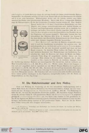 IV. Die Rädchenmuster und ihre Motive