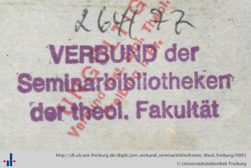 Stempel (Aus: UB Freiburg, BS 4/462).