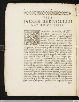 Vita Jacobi Bernoullii