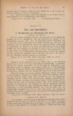 Abschnitt VI. Bau- und Feuer-Polizei