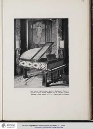 Haus Behrens. Musik-Zimmer. Flügel von Schiedmayer´s Pianoforte-Fabrik in Stuttgart.