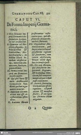 Caput VI. De Forma Imperii Germanici