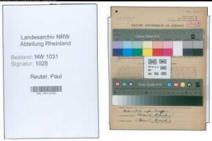Entnazifizierung Paul Reuter , geb. 03.06.1897 (Polizeimeister)