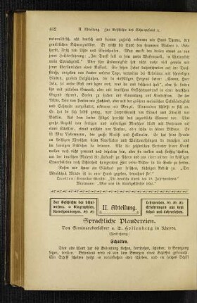 Sprachliche Plaudereien : (Fortsetzung)