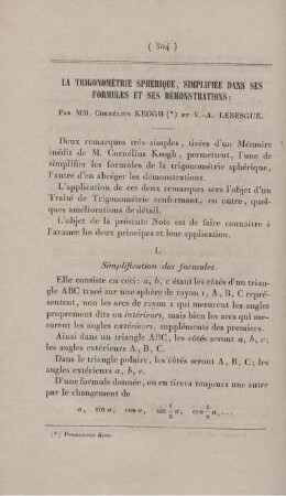 La trigonométrie sphérique, simplifiée dans ses formules et ses démonstrations.