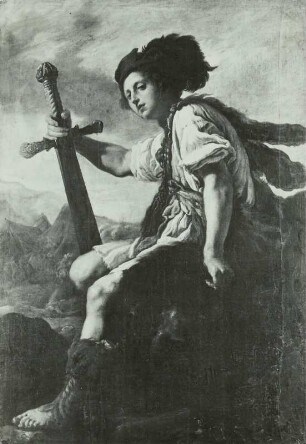 David mit dem Haupte Goliaths