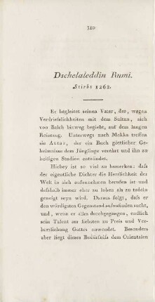 Dschelaleddin Rumi. Stirbt 1262