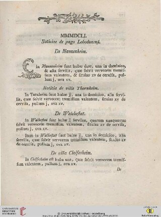 Notitiae hubarum in pagis variis