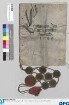 Hanns Stieber zu Puttenhaim, Burggraf, Hanns Schott zu Hellingen, Pflegamtsverwalter zu Coburg, Hanns von Rottennhan zu Renntweinstorff, beide Baumeister, Philipp Truchsess zu Bommersfellden, Lorenntz von Seckhenndorff zu Symmelsdorff, Amtmann zu Schönnbergk, Panngratz vonn Eglofstein vonn Kunreuth, Pfleger zu Grafennwerdt, Wolff Diettrich vonn Wisennthaw zu Pewlnndorff, Amtmann zu Ebersperg, im Namen der Ganerben des Schlosses Rottenperg, vergleichen sich mit Bürgermeister und Rat der Stadt Nürnberg über den Umfang des zum Schlosse gehörigen Fraischbezirkes. - Siegler: die Stadt Nürnberg und die Bevollmächtigten der Ganerben.