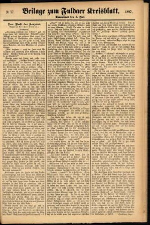 Zweite Ausgabe vom Samstag, den 03. Juli 1897.
