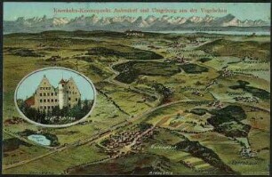 Eisenbahn Knotenpunkt Aulendorf und Umgebung aus der Vogelschau